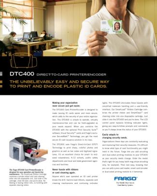 Dtc400 Impresoras De Credenciales Fargo Mexico Ventas Ribbons Manual Usuario