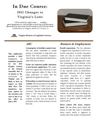 New Va Laws Effective July 1