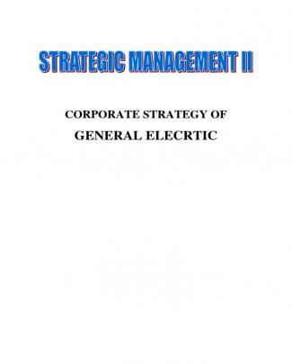 Ge Corporate Strategy