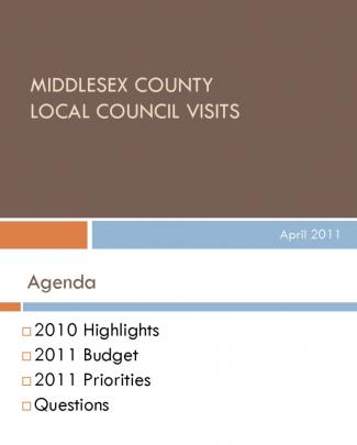 Middlesex County Local Council Visits 2011 Local Council Presentation