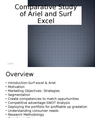 Surf Excel Vs Ariel Comparitive Study