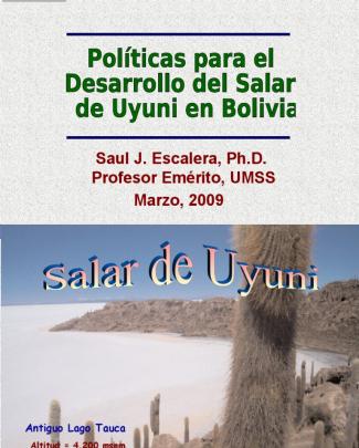 Litio En Bolivia Dr. Escalera