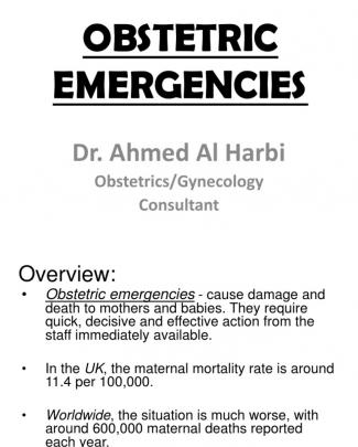 Dr. Al-harbi - Ob Emergencies
