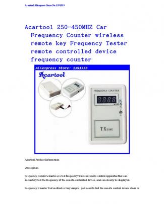 Acartool 250-450mhz Car Frequency Counter