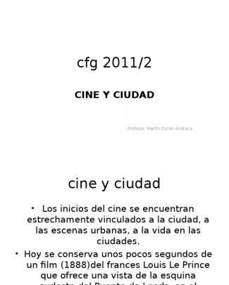 Cine Y Ciudad