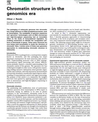 Estructura De La Cromatina En La Era Genomica.