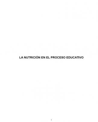 Nutrixion En La Educacin Monografia