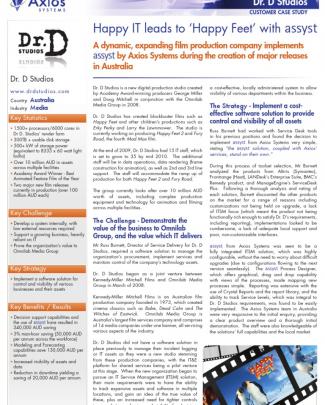 Axios Systems Customer Case Study Dr. D.
