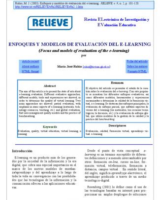 Enfoques Y Modelos De Evaluacion E Learning