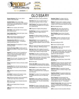 Electrical Glossary