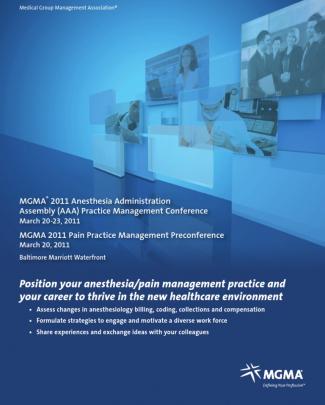 Anesthesia Administration Assembly Conferencebrochure - Mgma