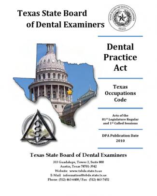 Texas Dental Practice Act In Effect In October 2012