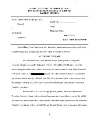 Prenda Law Case: Hard Drive Productions Complaint Cv-08342