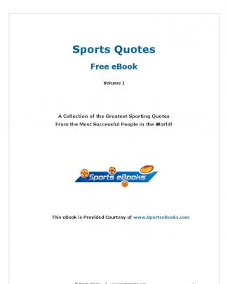 Free Sports Quotes Ebook Vol 1