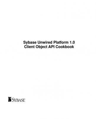 Sybase Sup Clientobjectapi Cookbook