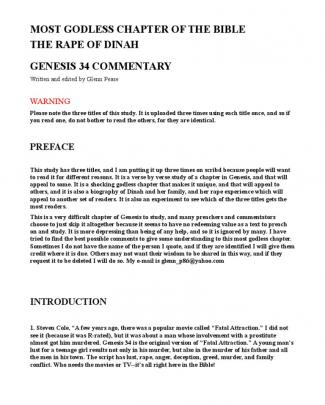Genesis 34 Commentary