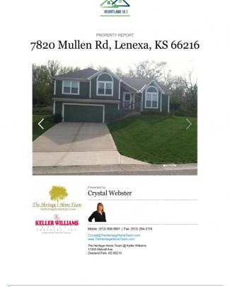 Residential Property Report For 7820 Mullen Road, Lenexa, Ks 66216