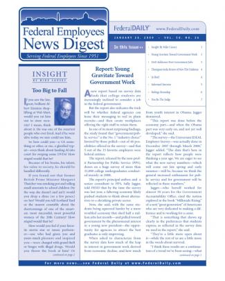 Federal Employees News Digest January 26, 2009