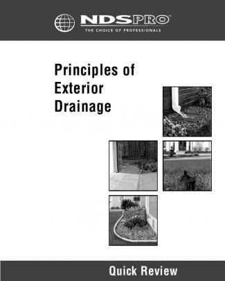 Principles Of Exterior Drainage Quick Review