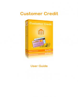 Customer Credit Magento Extension