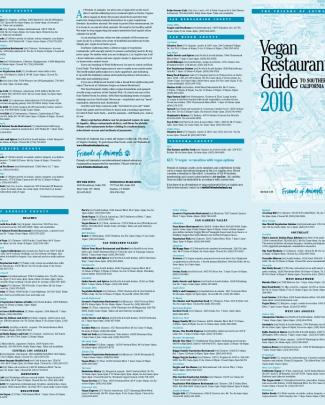 Vegan Restaurant Guide (southern California) 2010