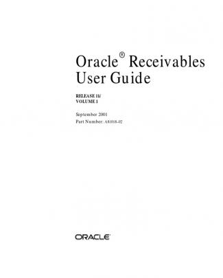 Receivables User Guide