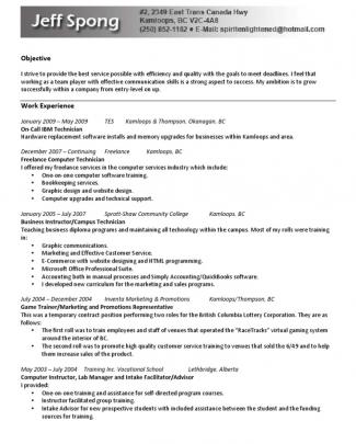 Technical Customer Support Resume