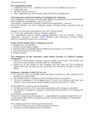 Corporate Law#2: Separate Legal Personality And Limited Liability