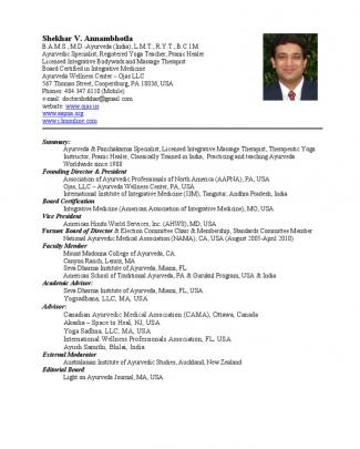 Resume Shekharannambhotla Feb 2011