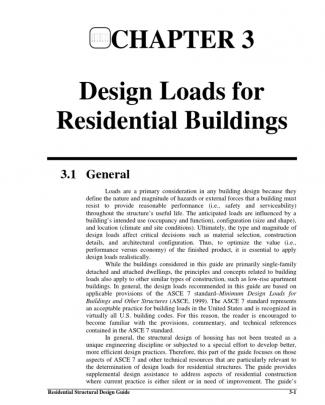 Design Loads For Residential