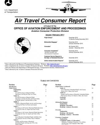 2011 February Air Travel Consumer Report