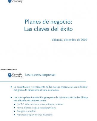Planes De Negocio - Las Claves Del éxito - Valencia