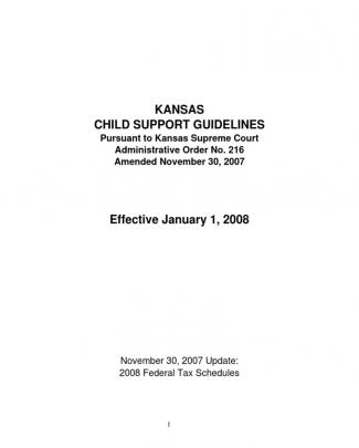 2008-guidelines Kansas Child Support Guidlines