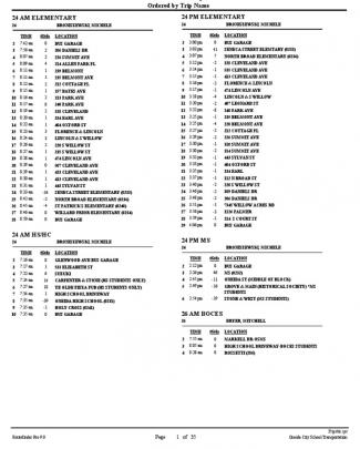 Oneida City Schools 2011 Bus Routes
