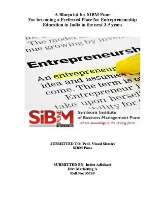 Sibm As An Entrepreneurship Hub