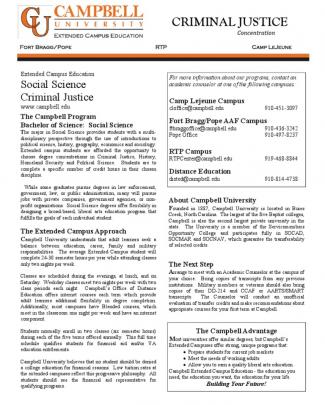 Social Science: Criminal Justice Degree Info