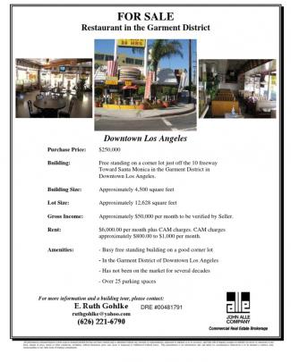Restaurant, Los Angeles | Business Opportunity