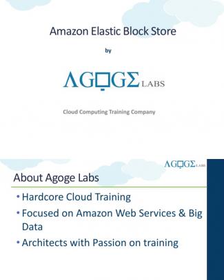 Agoge Labs Amazon Elastic Block Store