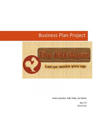 Coffee Shop Business Plan Project