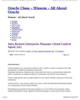 Auto Start Enterprise Manager Cloud Control Agent 12c Oracl