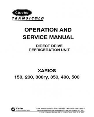Transicool Carrier Xarios - Technical Manual