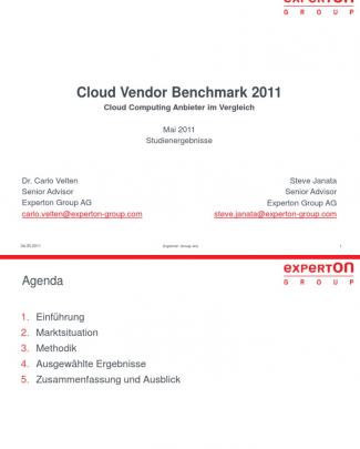 Experton Group - Cloud Vendor Benchmark 2011 - Pressefrühstück