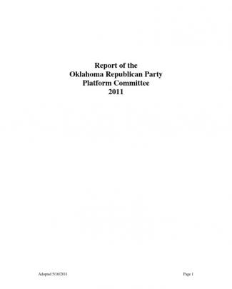 Oklahoma Republican Party Platform 2011