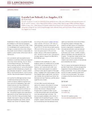 Loyola Law School, Los Angeles, Ca 