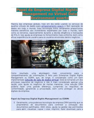 Papel Da Empresa Digital Rights Management No Virtual Data Environment Quarto