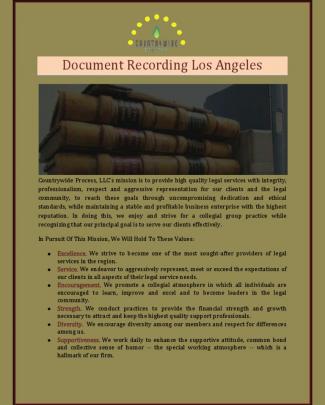 Document Recording Los Angeles