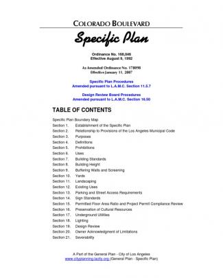 Colorado Blvd Specific Plan