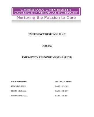 Emergency Response Manual (riot) 