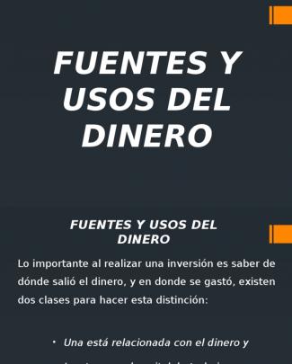 1 Fuentes Y Usos Del Dinero