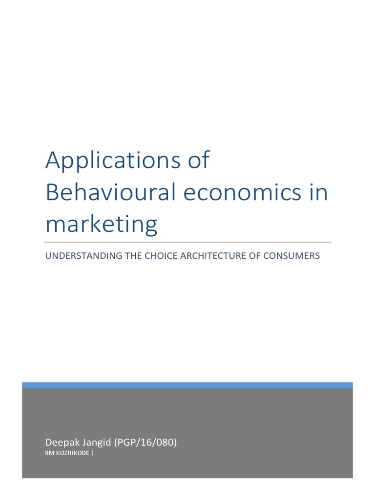 behavioral economics master thesis